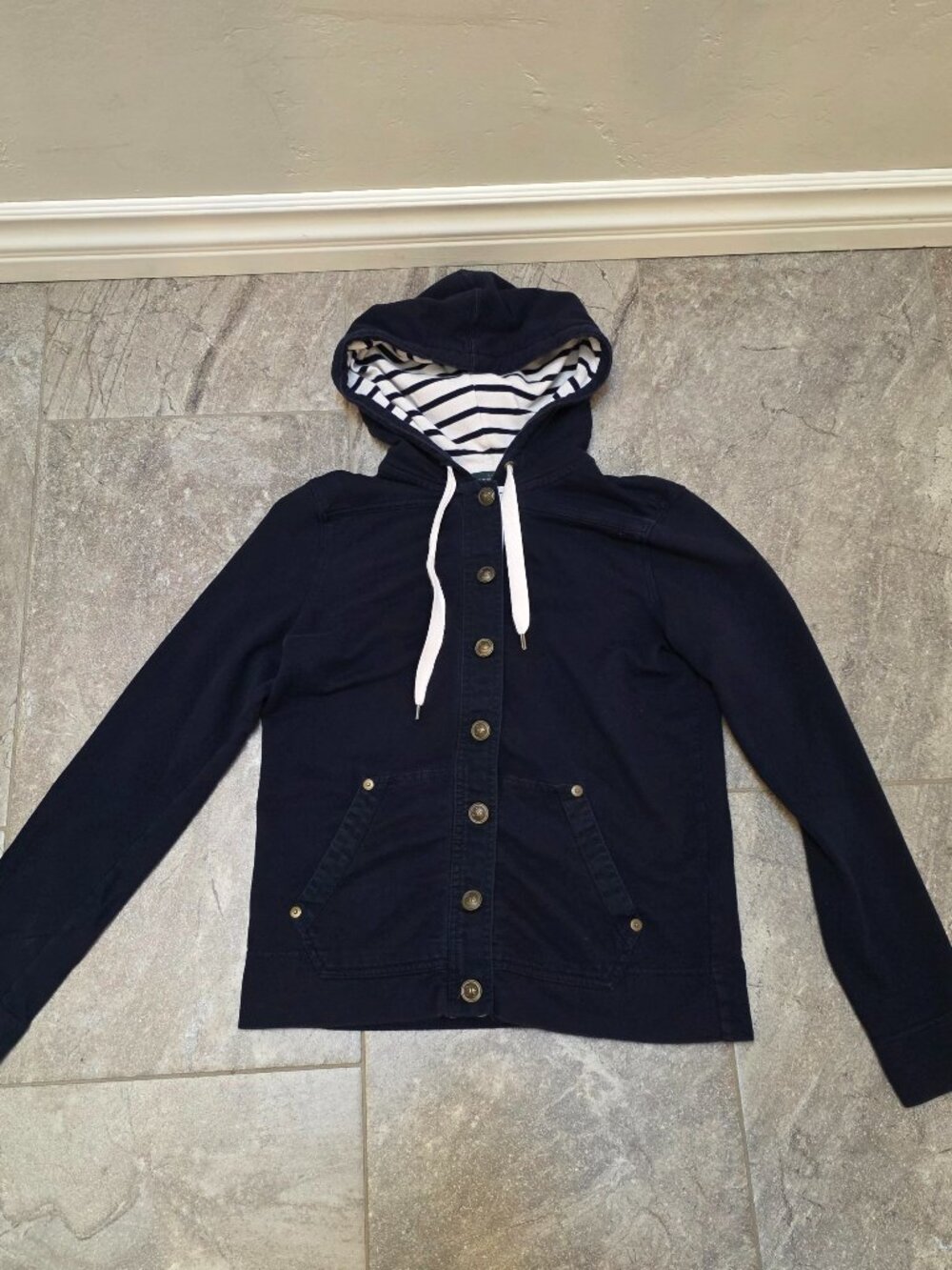 Lauren Ralph Lauren Parka Jacket Womens XS Blue Hooded buttons